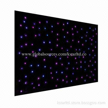 RGB LED Star Cloth with 8 Pieces Supper Bright RGB Color Changing LED Per Square Meter, AC 90-260V